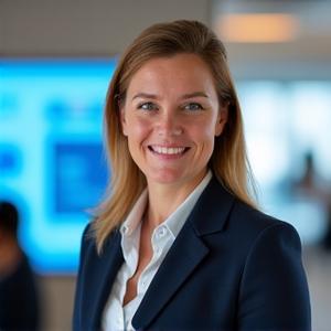 Portrett av fornøyd markedsfører, Ingvild Sørensen.