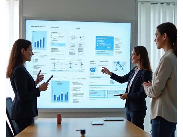 Konsulenter diskuterer prosjektplaner i et møterom
