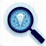 Ikon som representerer kognitive fordeler, f.eks. et forstørrelsesglass som avslører en idé.