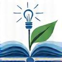 Ikon som representerer personlig refleksjon, f.eks. en åpen bok med en lyspære og et blad.