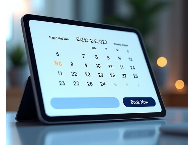 Digital kalender med ledige tider for konsultasjon