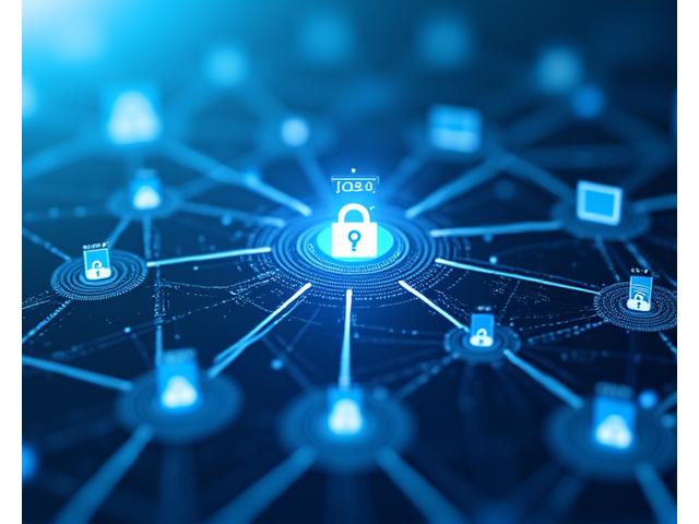 Visualisering av GDPR artikler og piktogrammer som flyter mellom ulike datamedier, som symboliserer databeskyttelse og compliance.