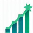 Ikon for fremdriftsvisualisering med et voksende diagram