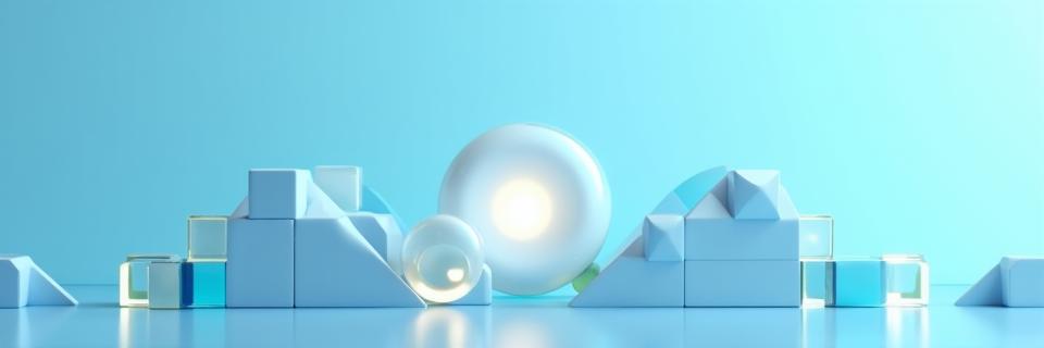 En abstrakt illustrasjon som representerer gjennomsiktighet og avtalevilkår med lysende, sammenkoblede former.